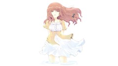 Woman skirts anime girls Simple Background