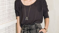 Woman skirts brunettes singers lena meyer-landrut necklaces