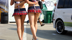 Woman skirts high heels