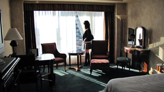 Woman skirts interior asians