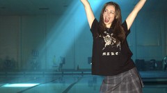 Woman skirts long hair green eyes brunettes miniskirts Skye 