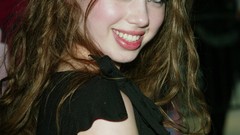 Woman skirts long hair green eyes miniskirts