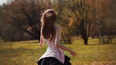 Woman skirts models portraits stock photo