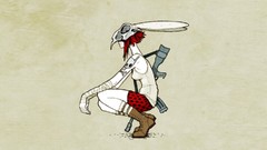 Woman skulls Bunnies