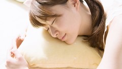 Woman sleeping asians brunettes ponytails teen