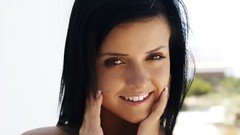 Woman smiley lips brunettes models