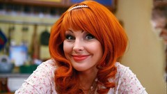 Woman smiling bangs redheads