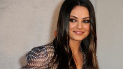 Woman smiling brunettes mila kunis