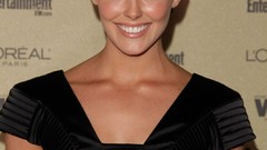 Woman smiling brunettes models black dress Taylor Cole