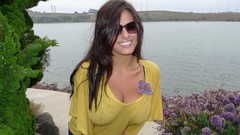 Woman smiling brunettes models huge boobs Wendy Fiore