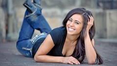 Woman smiling brunettes takara