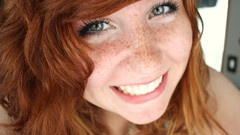 Woman smiling freckles redheads