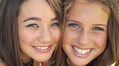 Woman smiling green eyes