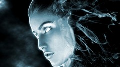 Woman smoke abstract