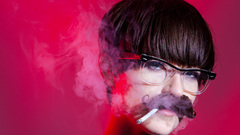 Woman smoke glasses girls with glasses