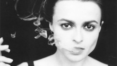 Woman smoke monochrome Actress Helena Bonham Carter