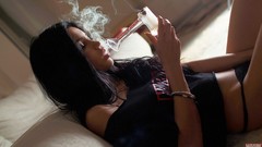 Woman smoking black panties Aleksandr Mavrin