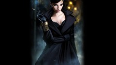 Woman smoking brunettes artwork