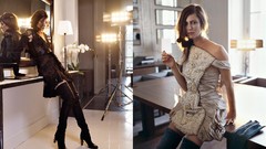 Woman smoking brunettes high heels