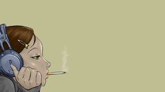 Woman smoking Cigarettes