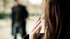 Woman smoking Cigarettes
