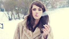 Woman smoking models