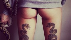 Woman snakes tattoos models
