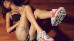 Woman sneakers Shoes Nike legs tattoos brunettes diana melison 