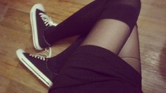 Woman sneakers socks Converse legs pantyhose All Star knee 