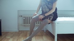 Woman socks brunettes