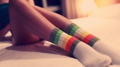 Woman socks striped legwear