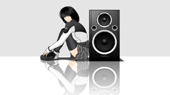 Woman speakers blue eyes vectors
