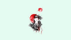 Woman splashes drawings illustrations digital art vectors