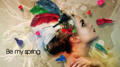 Woman spring artwork
