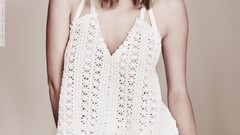 Woman spring cleaning blondes models Camille Rowe