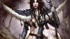 Woman staff black hair