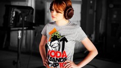 Woman star wars faces emma stone redheads portraits