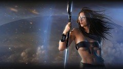 Woman star wars lightsabers Kyo