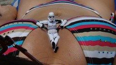 Woman star wars wet cleavage bikini panties Storm Trooper