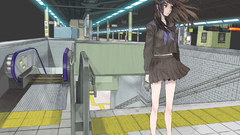 Woman Station sketches Metro