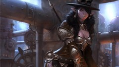 Woman steampunk fantasy art