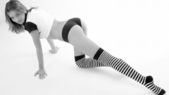 Woman stockings ass monochrome