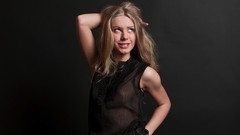 Woman stockings blondes models panties curly hair teen ella 