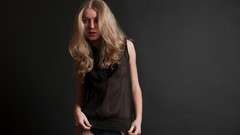 Woman stockings blondes models panties curly hair teen ella 