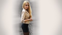 Woman stockings blondes skirts teen