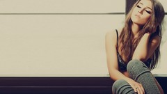 Woman stockings brunettes