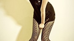 Woman stockings brunettes models teen hipster Laura Baduria