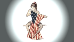 Woman stockings pinups drawings