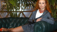 Woman stockings redheads