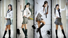 Woman stockings schoolgirls asians